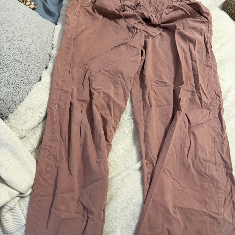 American Eagle Outfitters Mauve Wide-Leg Pants